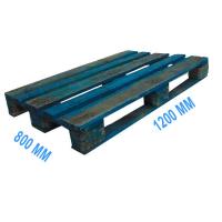 Поддон деревянный 1200 мм Х 800 мм  синий евростандарт  без клейма б/у